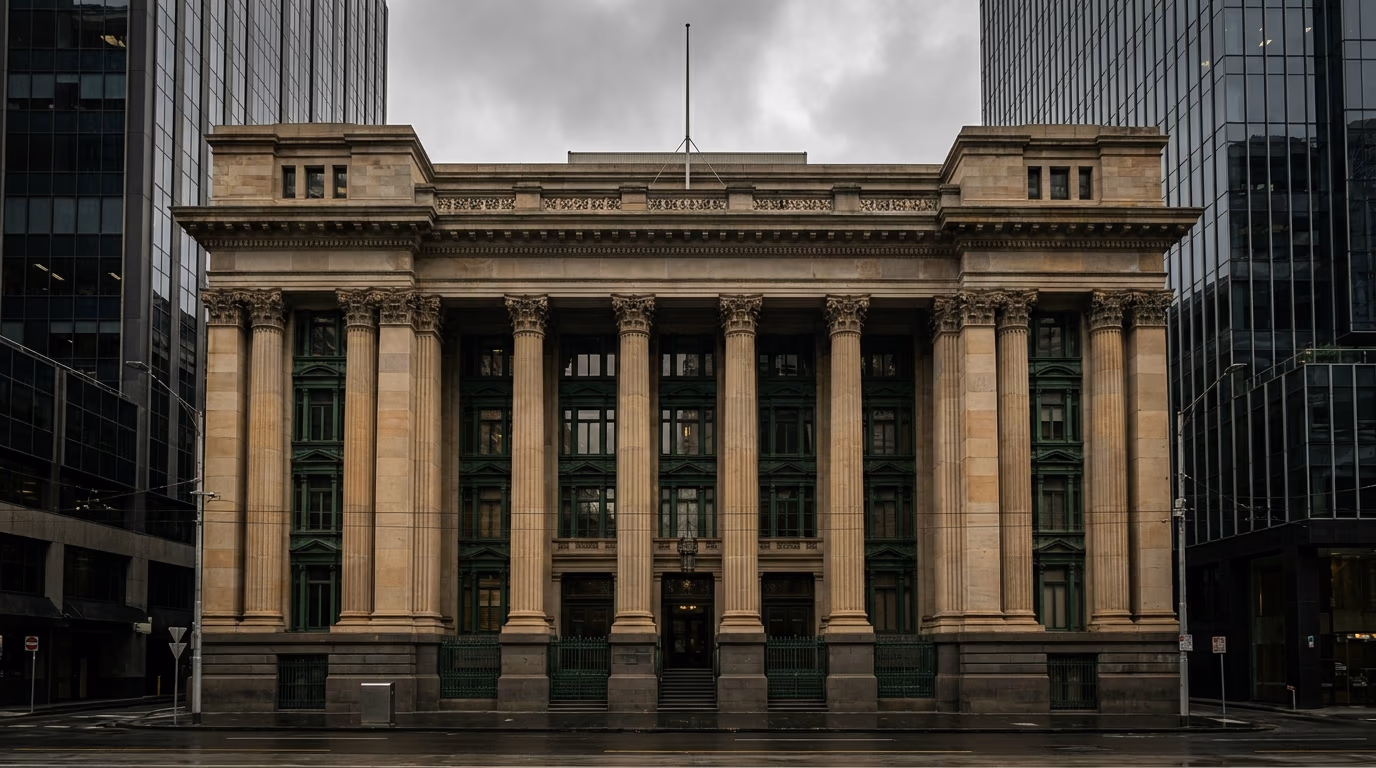 A classical commercial building on Collins Street, Melbourne